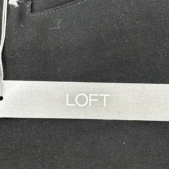 The Loft Women's Sz 12 Pant High Waist Straight Through Hip Black New With Tags - Picture 16 of 16